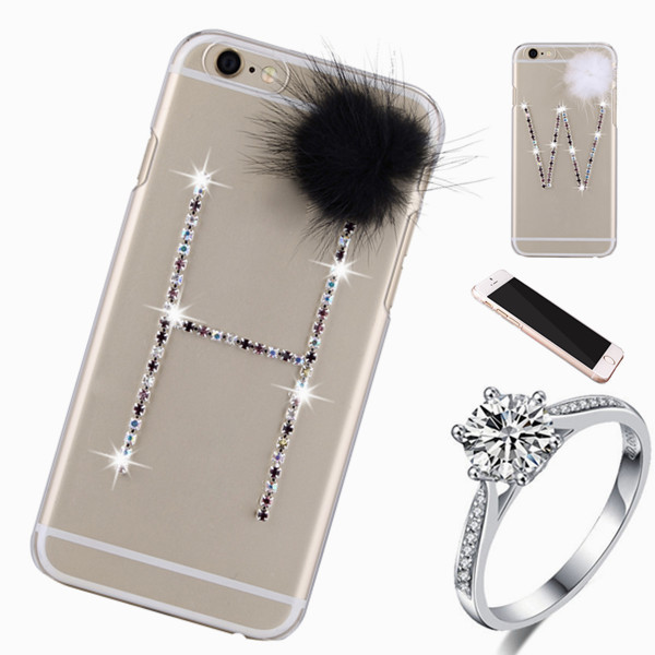 new style Rabbit hair luxury diamond case For iphone 5 5s 5G mobile Phones & Accessories bling Rhinestone back cover